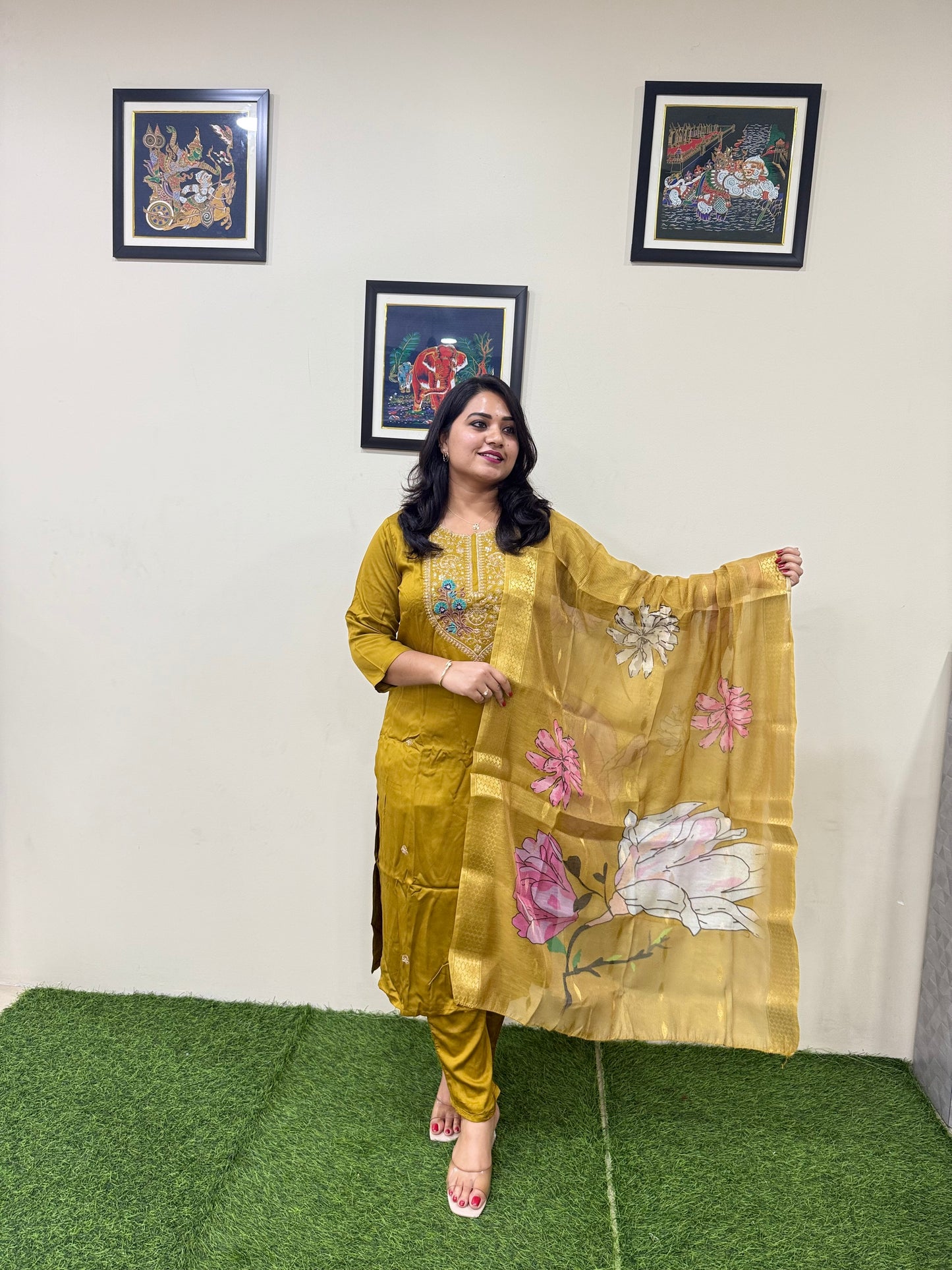 Premium Gajji Silk Straight Cut suit