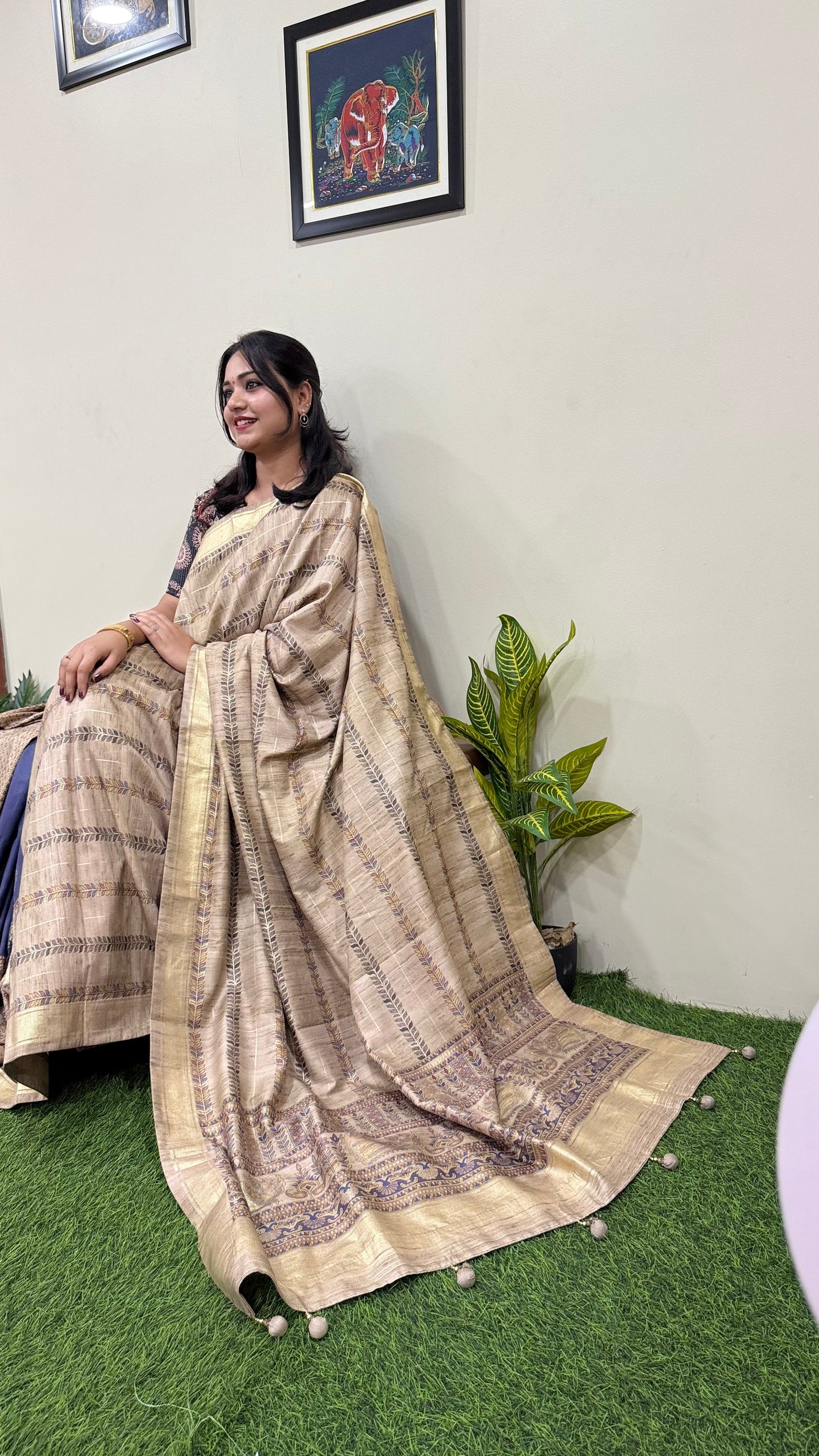 patola silk saree with designer and foil print – smooth ethnic wear for women