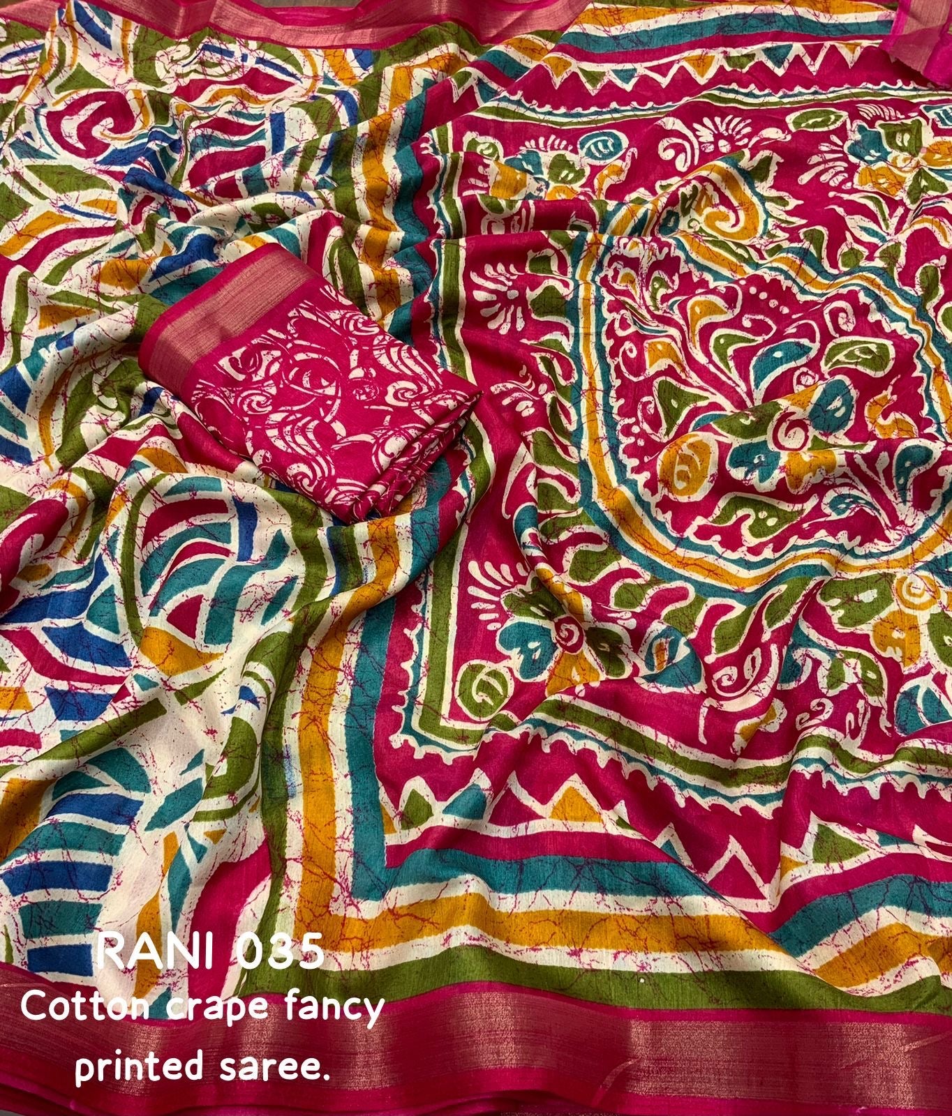 Cotton Crape Sarees