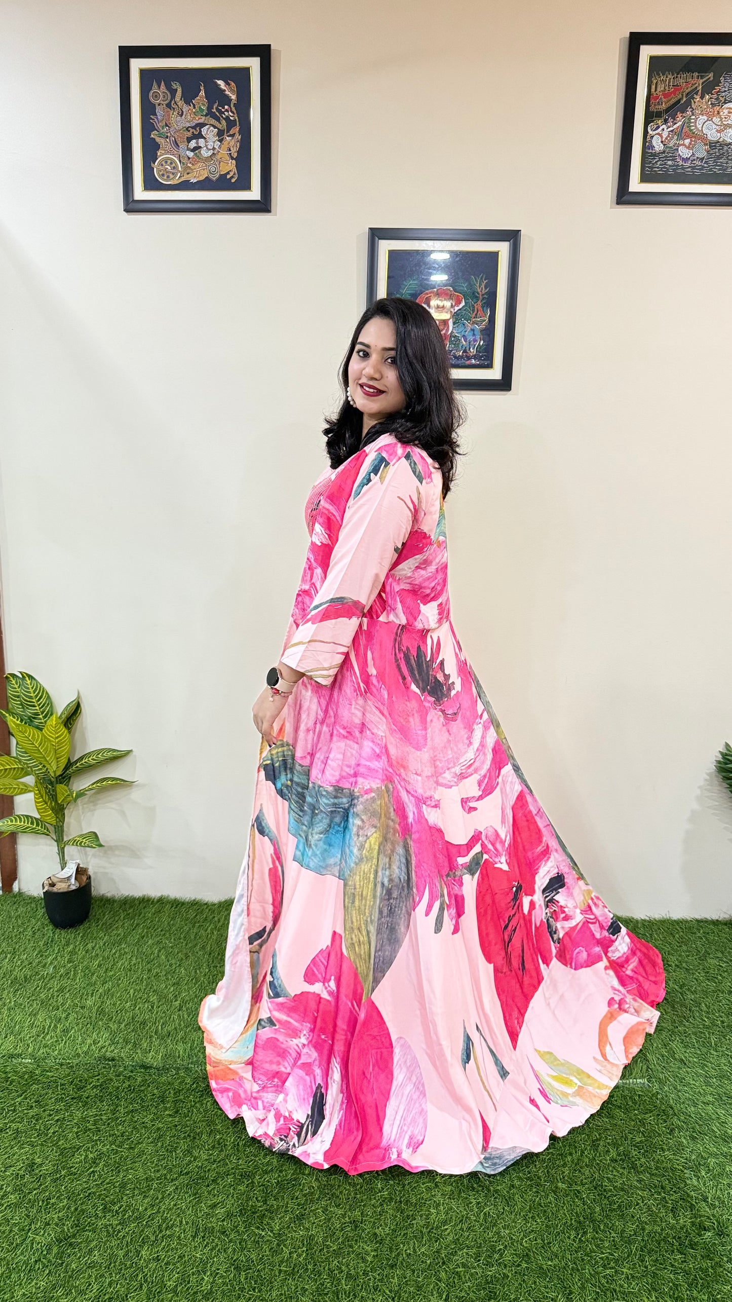 Pure French Crepe Silk with intricate embroidery