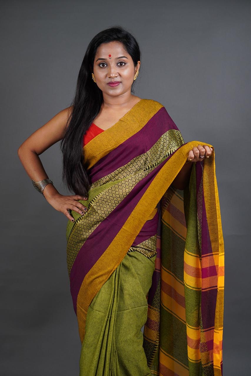 Traditional Elegance: Pure Cotton Handloom Sarees Collection