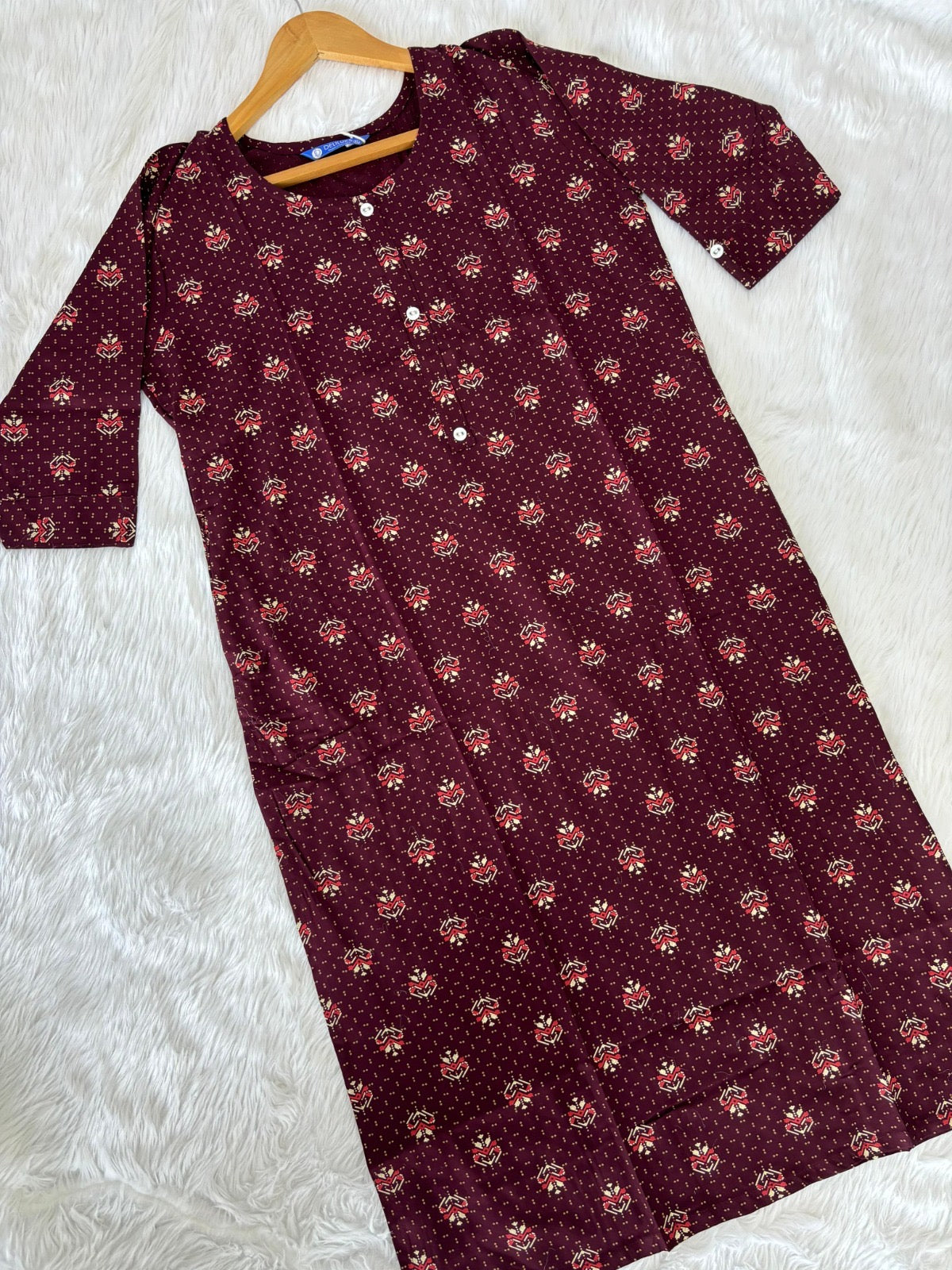 Rayon Summer Kurtis Elegant Brown