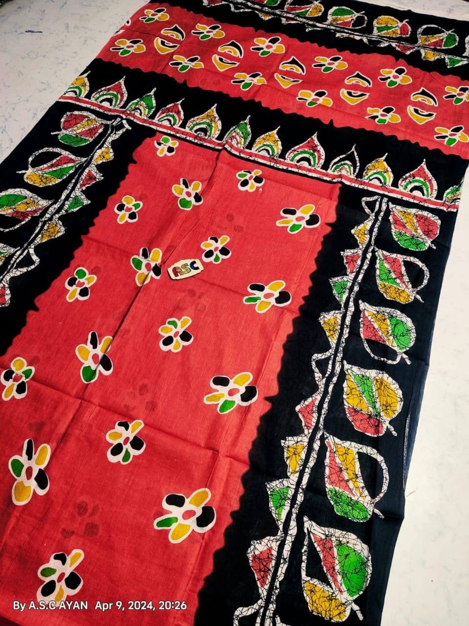 Chic Cotton: Hand-Printed Batik Sarees for Timeless Elegance