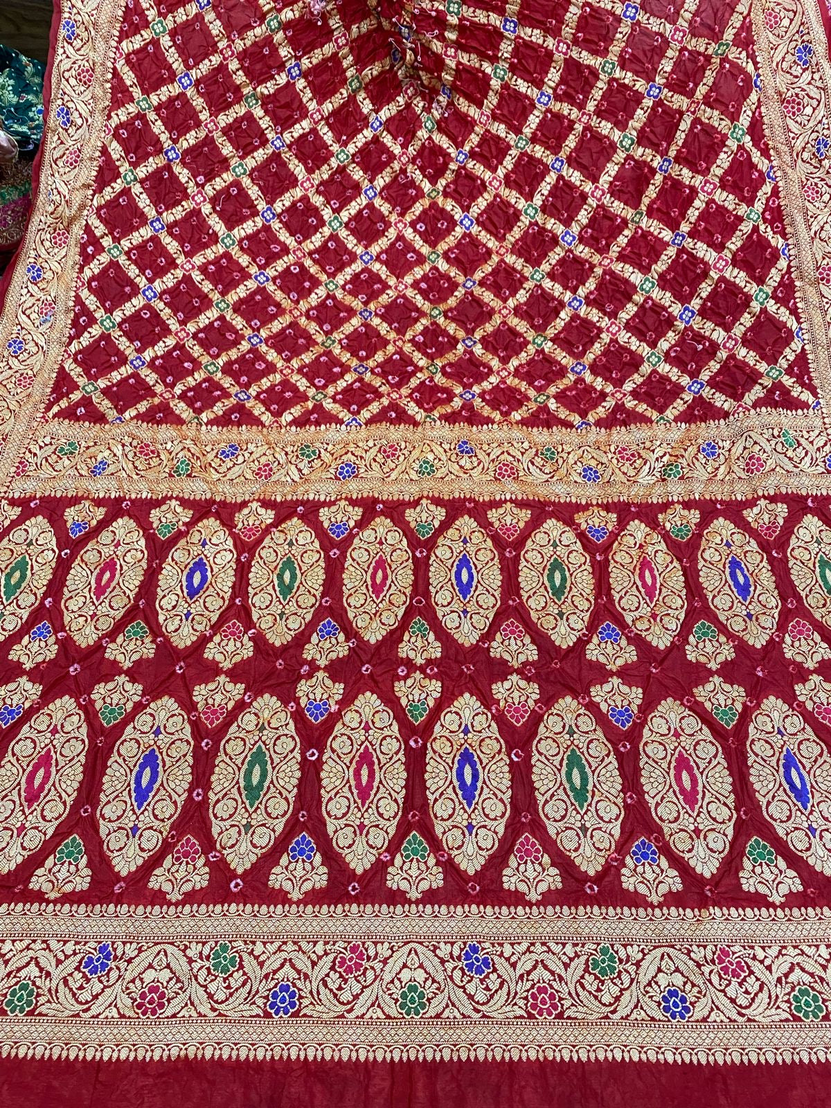 Banarasi Dupiyan Bandhani Saree