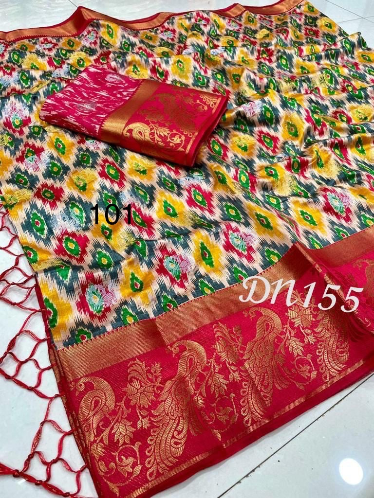 Raw Silk Jacquard Sarees