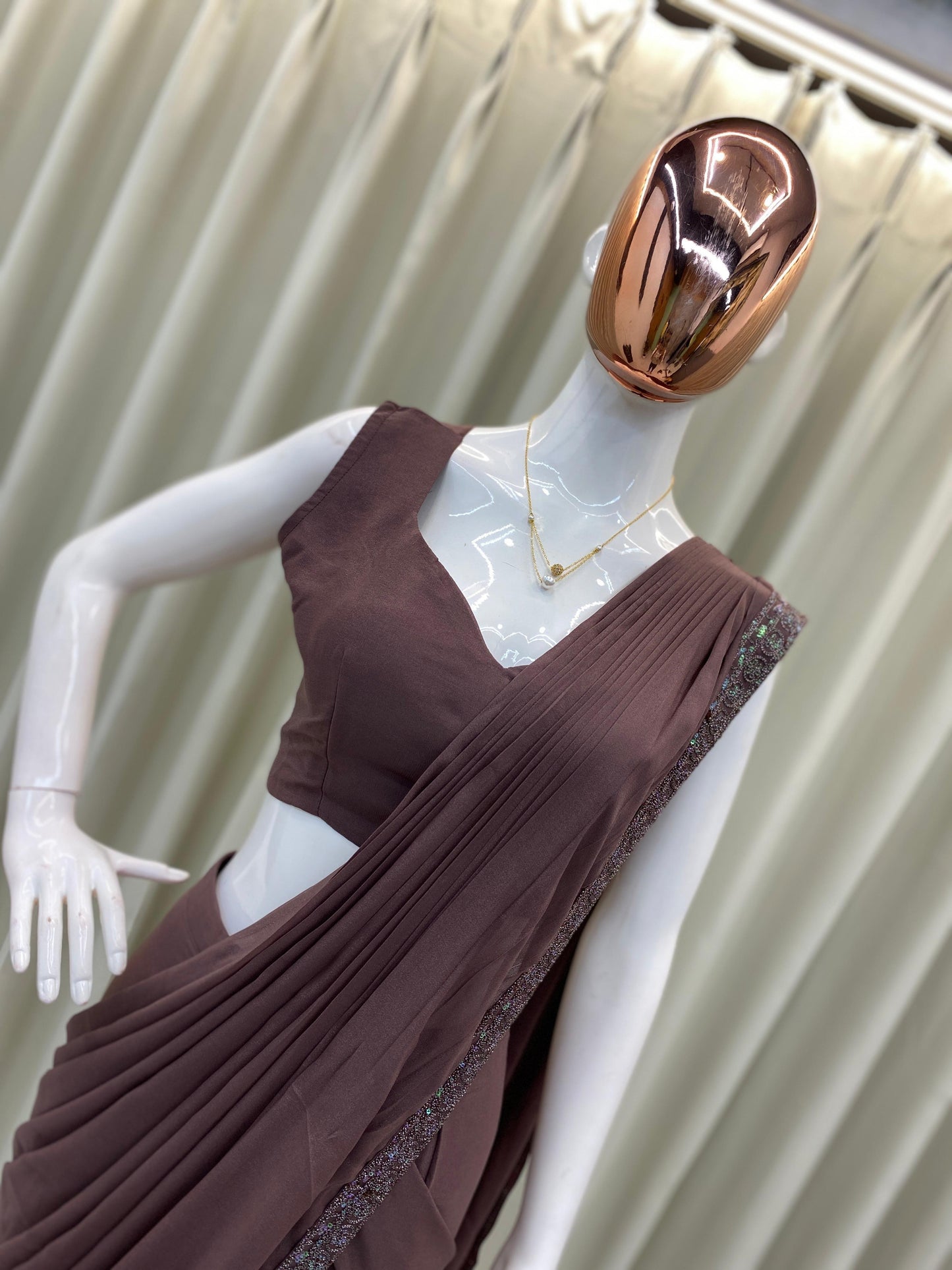Redefine Glamour with Our Trendy Ready-to-Wear Saree