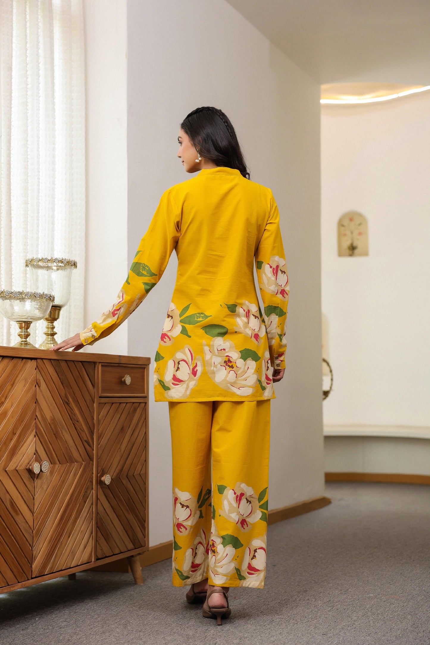 Cotton Cambric Co-Ord Set with Relaxed Fit and Premium Finish – Smart Casual Wear for Women (Sizes 38 to 46)