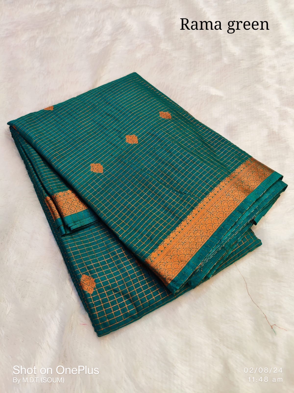 Elegant Mangalagiri Semi Pattu Saree with Blouse Piece