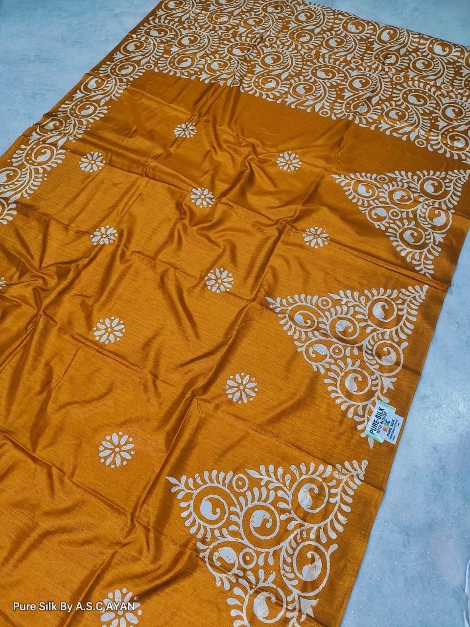 Alpana Print Pure Silk Saree – Exceptional Quality