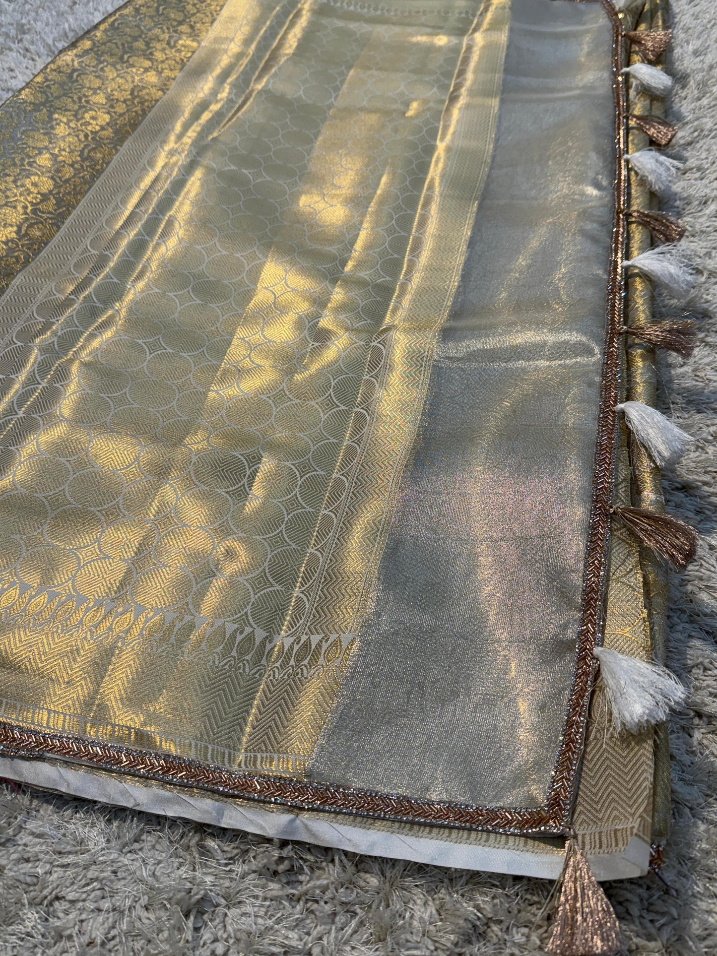 Banarasi Kanjivaram Tissue Silk Saree - NO COD for this product