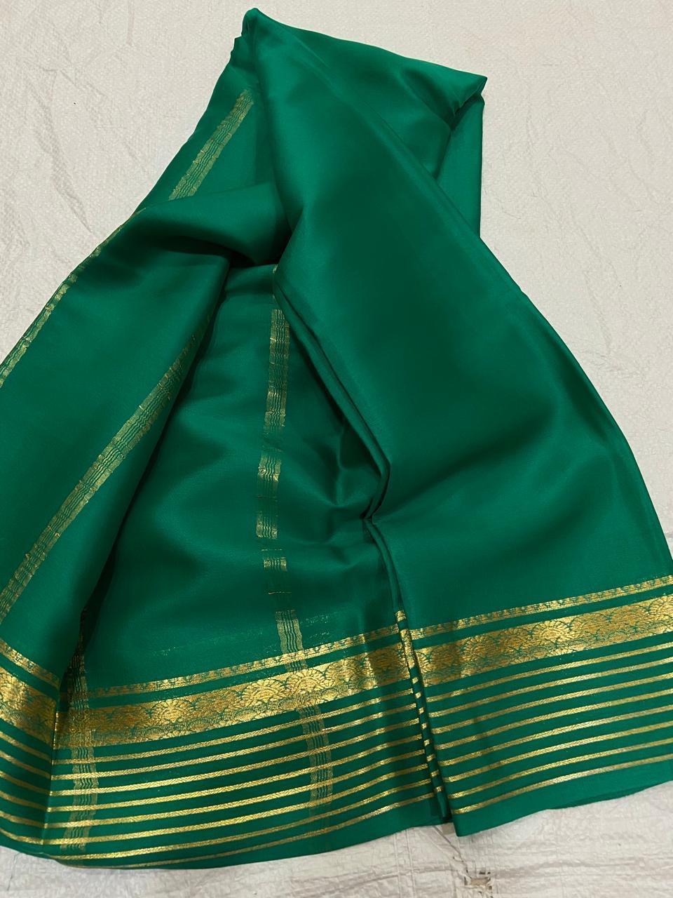 Lot 2 : Now Ready to Immediate Dispatch : Pure Crepe Mysore Silk Sarees - Silk Mark Certified