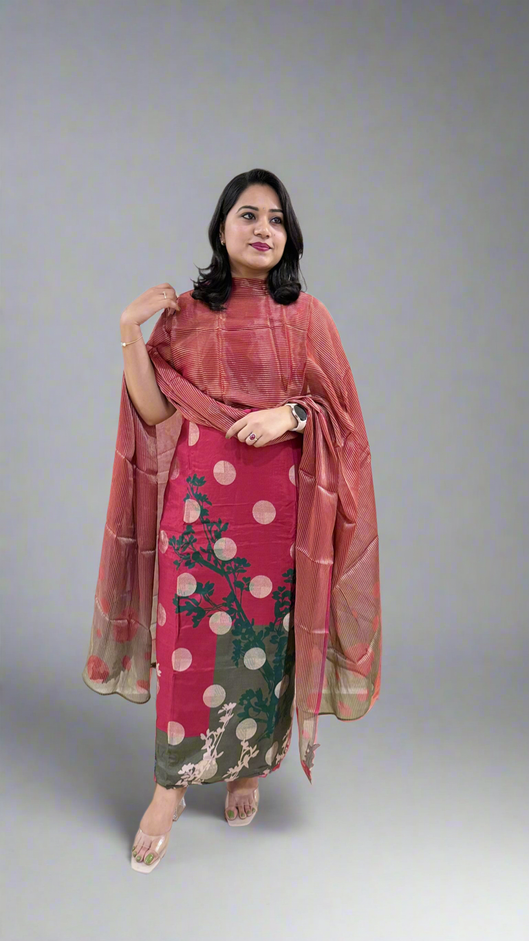 Mani’s Pure Muslin SUZANNE Designer Dress Material