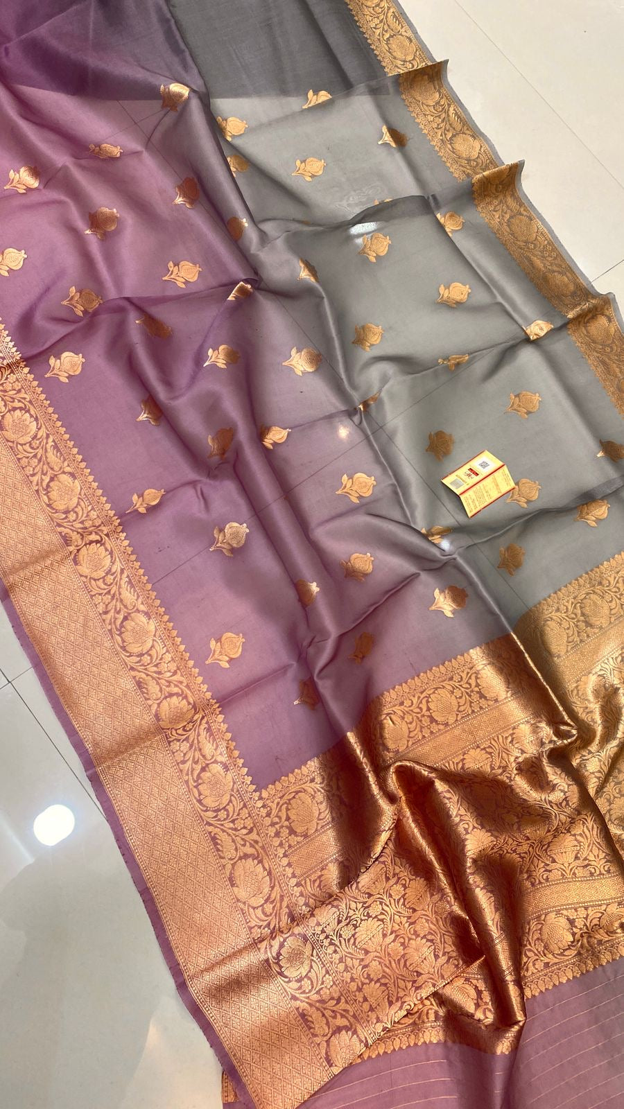 Exclusive Pure Handloom Banarasi Kora Organza Saree