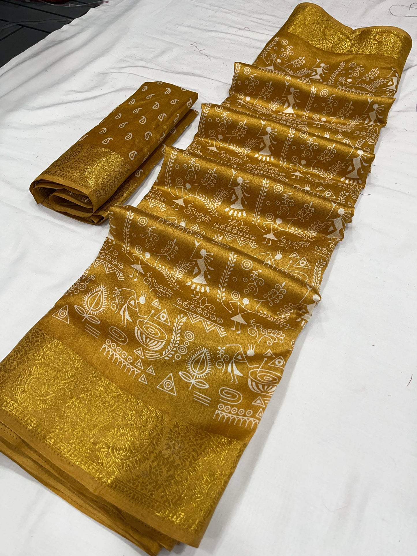 Soft Tussar Slub with Digital Print