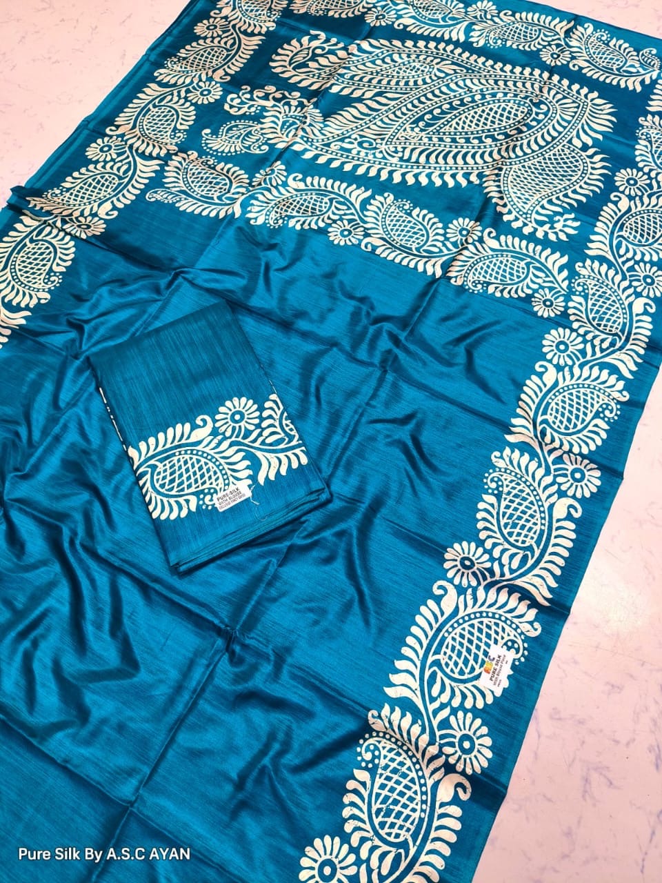 Alpana Print Pure Silk Saree – Exceptional Quality