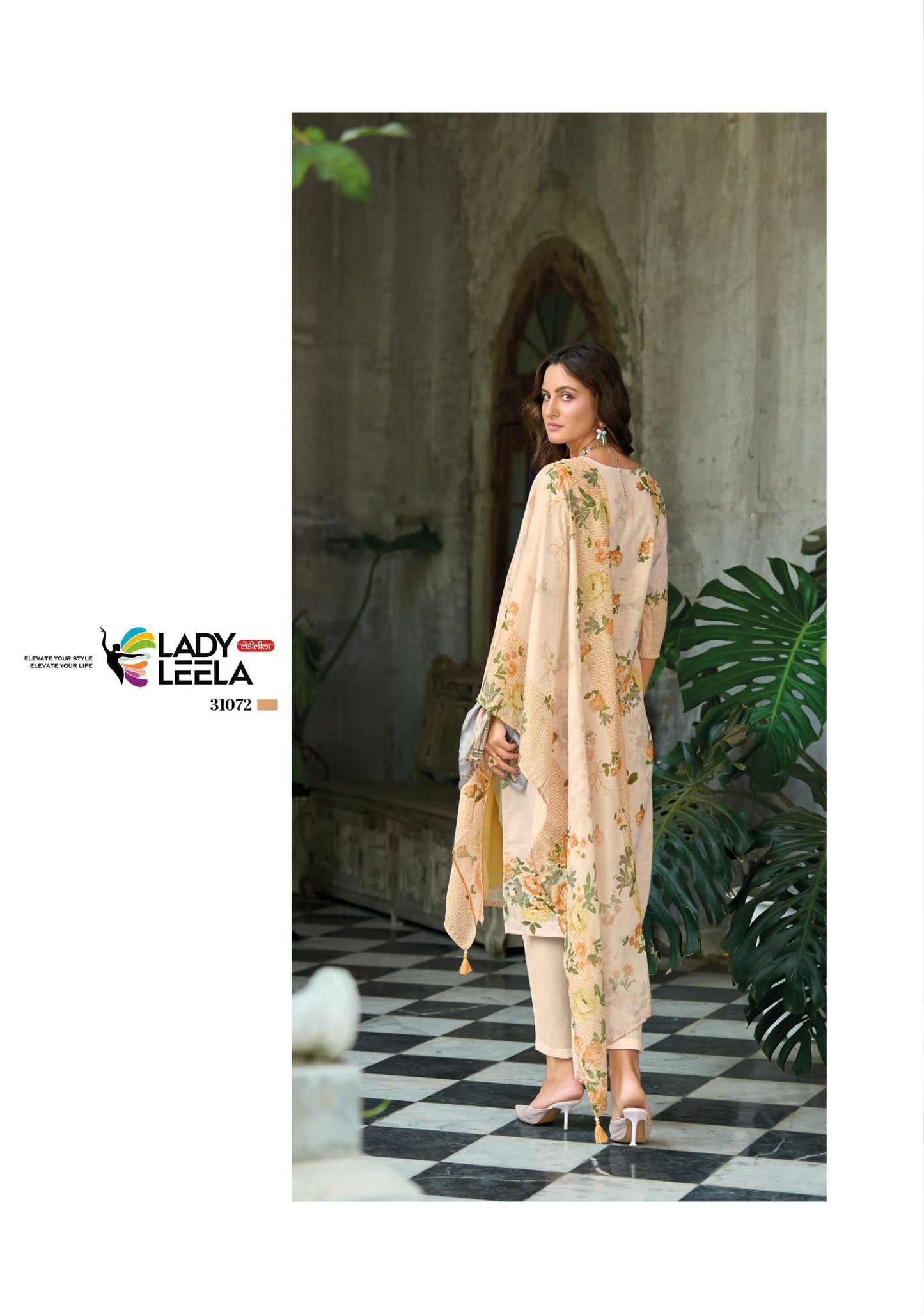 Women’s Linen Schiffli Embroidered Kurta Set with Cotton Pant and Viscose Mal Dupatta – L to 3XL