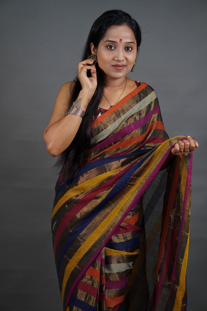 Cotton Saree with Jori Work