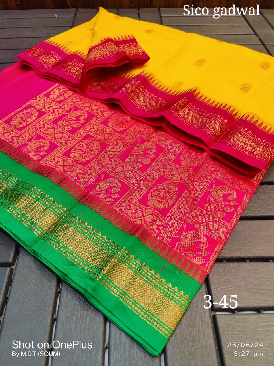 Elegant Cotton Silk Gadwal Saree with Traditional Design - LAST 5 in STOCK