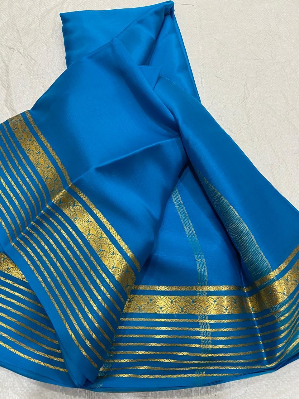 Lot 2 : Now Ready to Immediate Dispatch : Pure Crepe Mysore Silk Sarees - Silk Mark Certified
