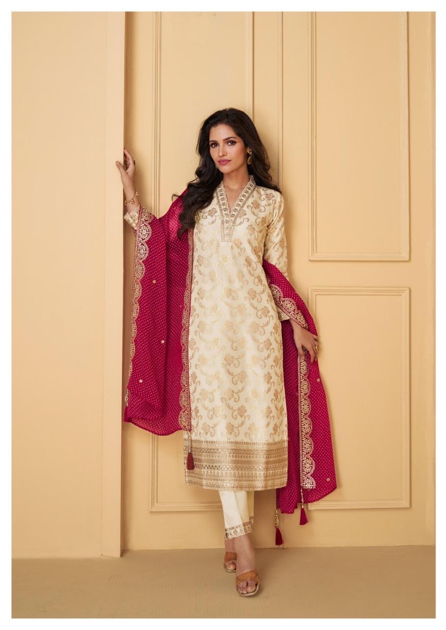Viscose Jacquard Silk XL Size Suit Set with Digital Embroidered Dupatta – 3-Piece Festive Outfit for Women
