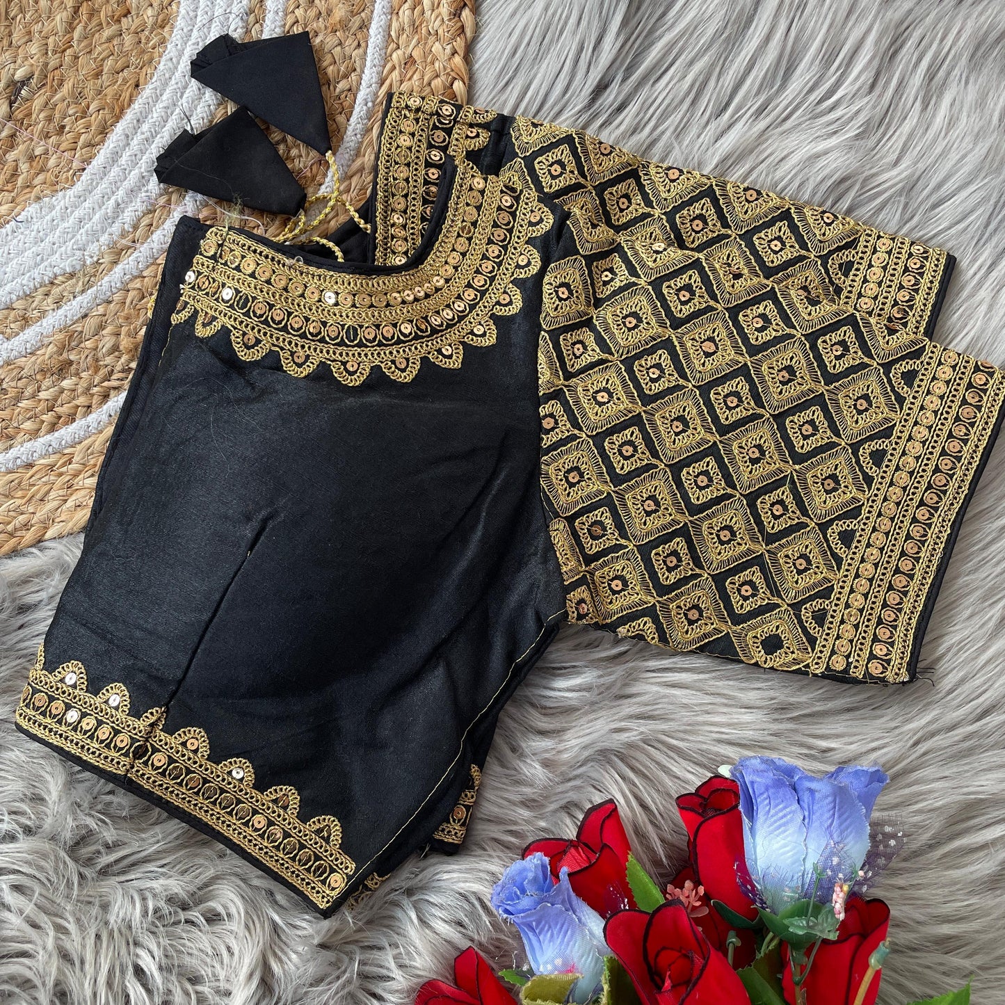 New Style Heavy Sequins Work Blouse