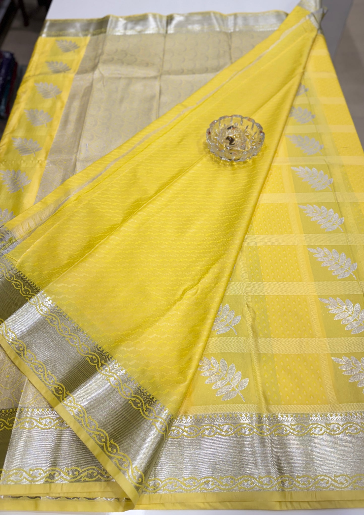 Butti Embossed Soft Silk Saree with Rich Pallu and Matching Blouse – Festive & Wedding Wear for Women