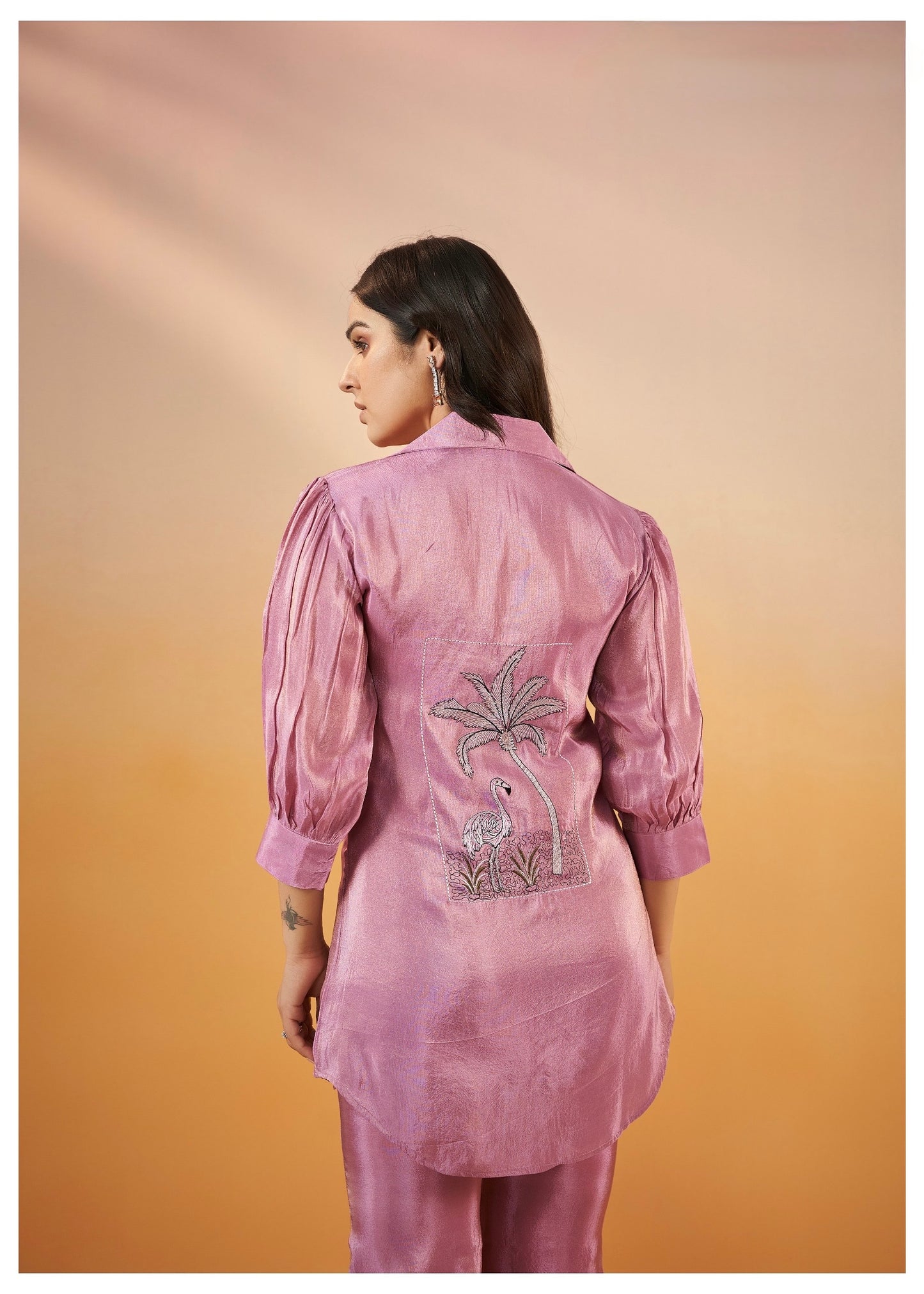 Women's Viscose Silk Co-ord Set with Elegant Work