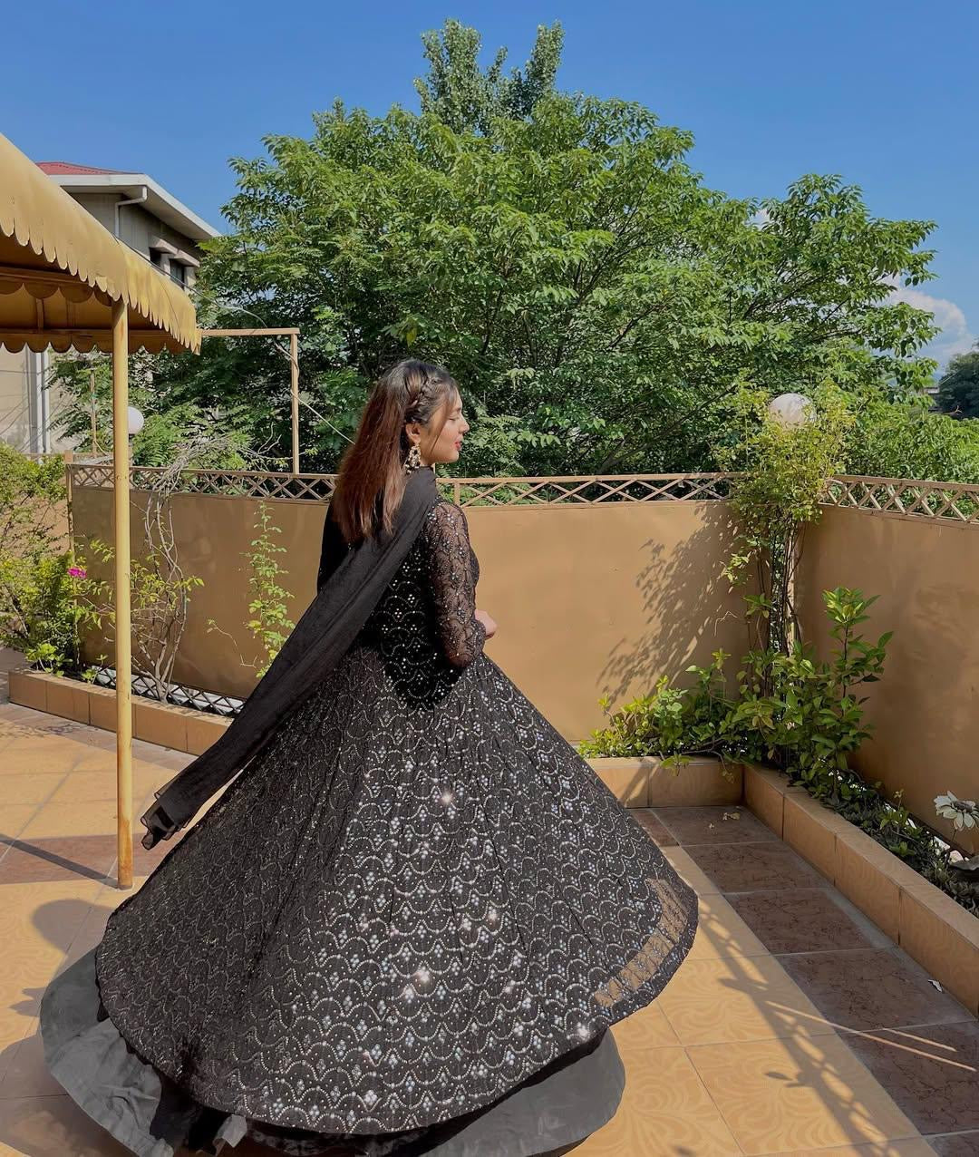 Elegant Georgette Anarkali Set