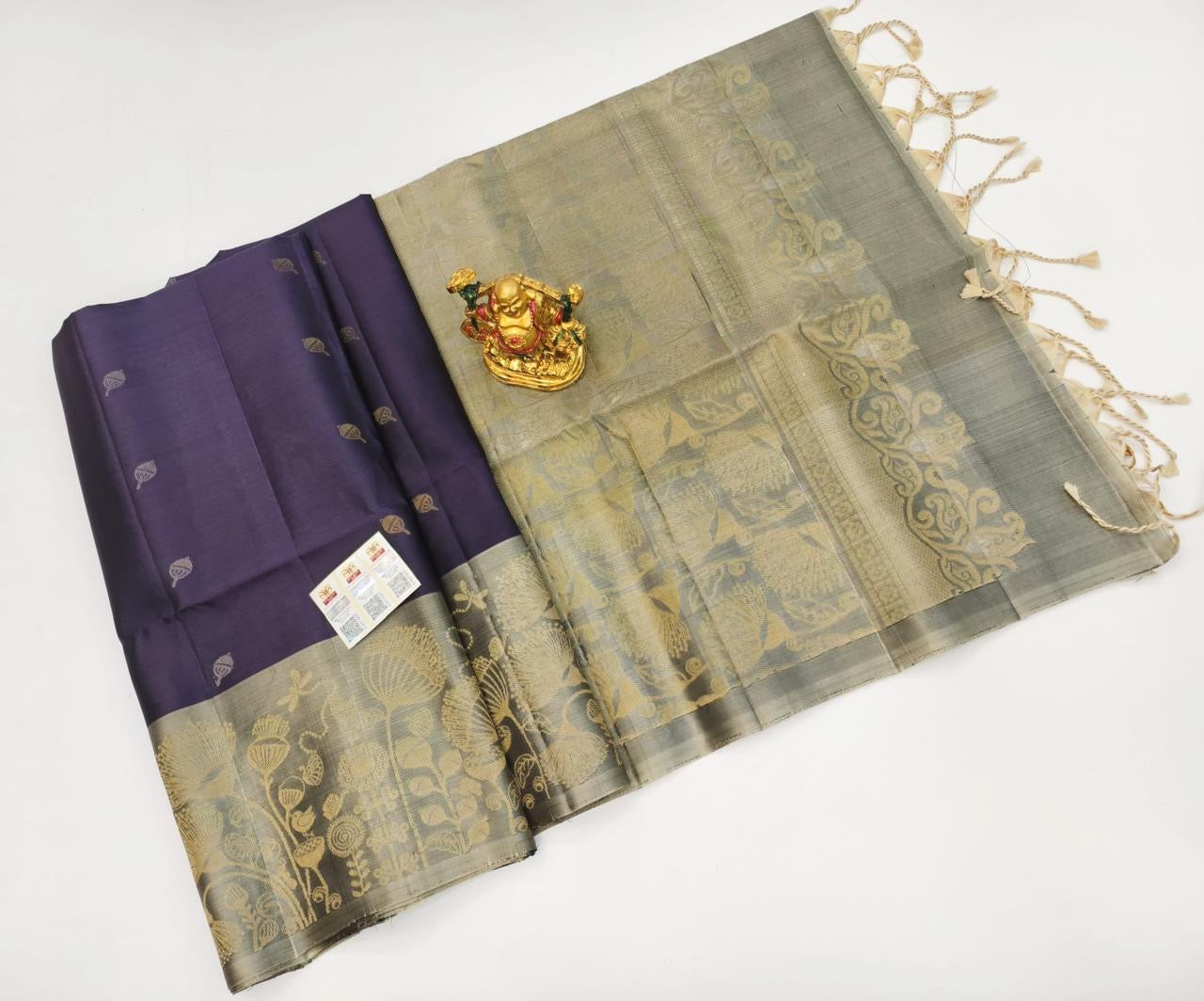 Elegance Redefined: Handloom Soft Silk Sarees with Golden Glamour