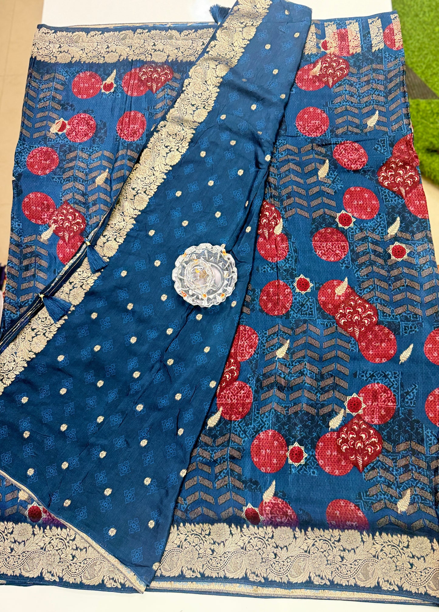 Pure Modal Silk Saree with Digital Print and Zari Border – Premium Festive Ethnic Saree for Women