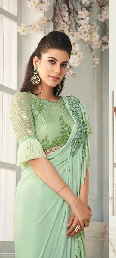 Fancy Fabric Saree with Elegant Design – Traditional and Party Wear Saree for Women