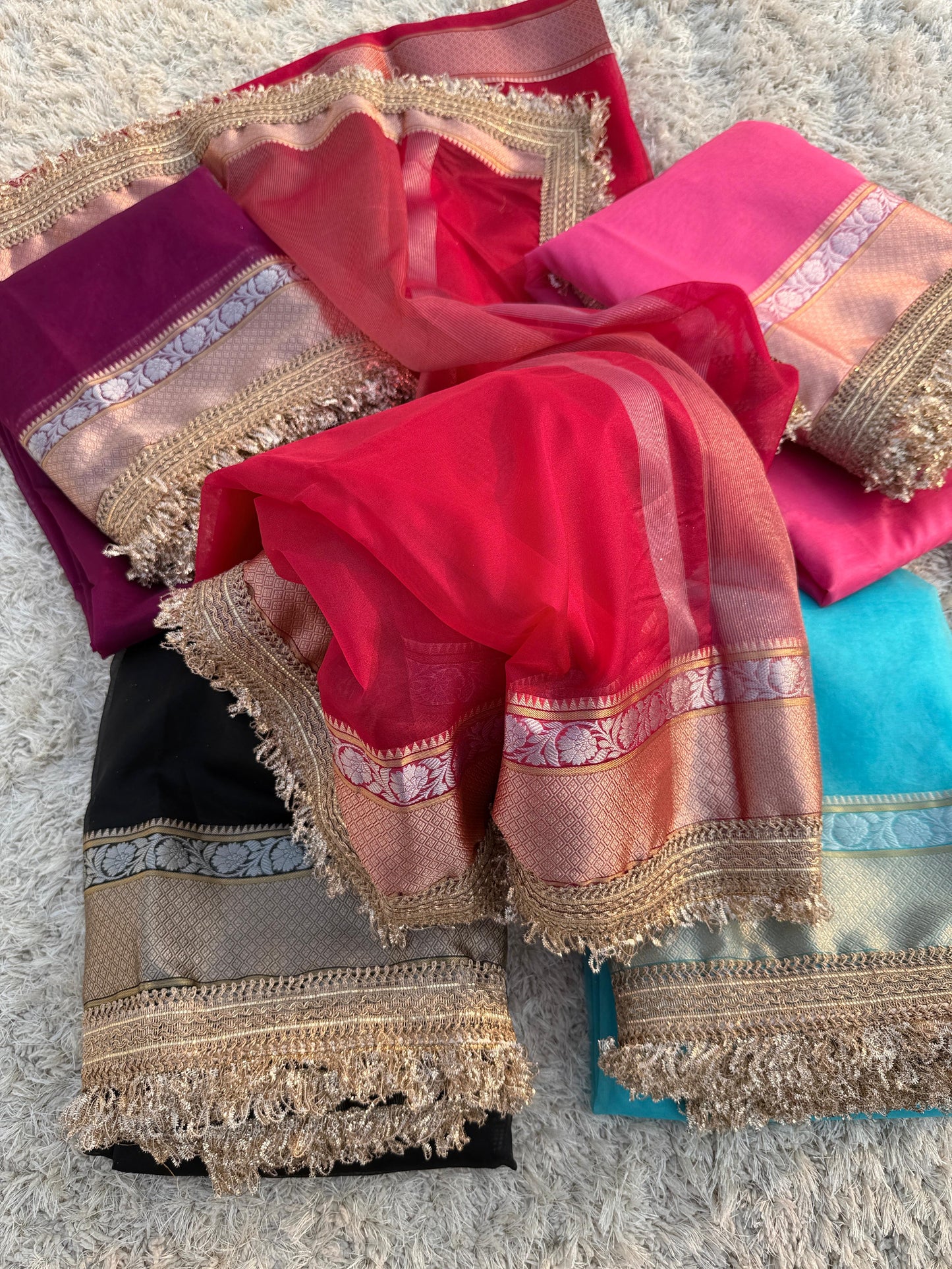 Trending Collection: Banarasi Kora Organza Soft Silk Saree - No COD for this Product