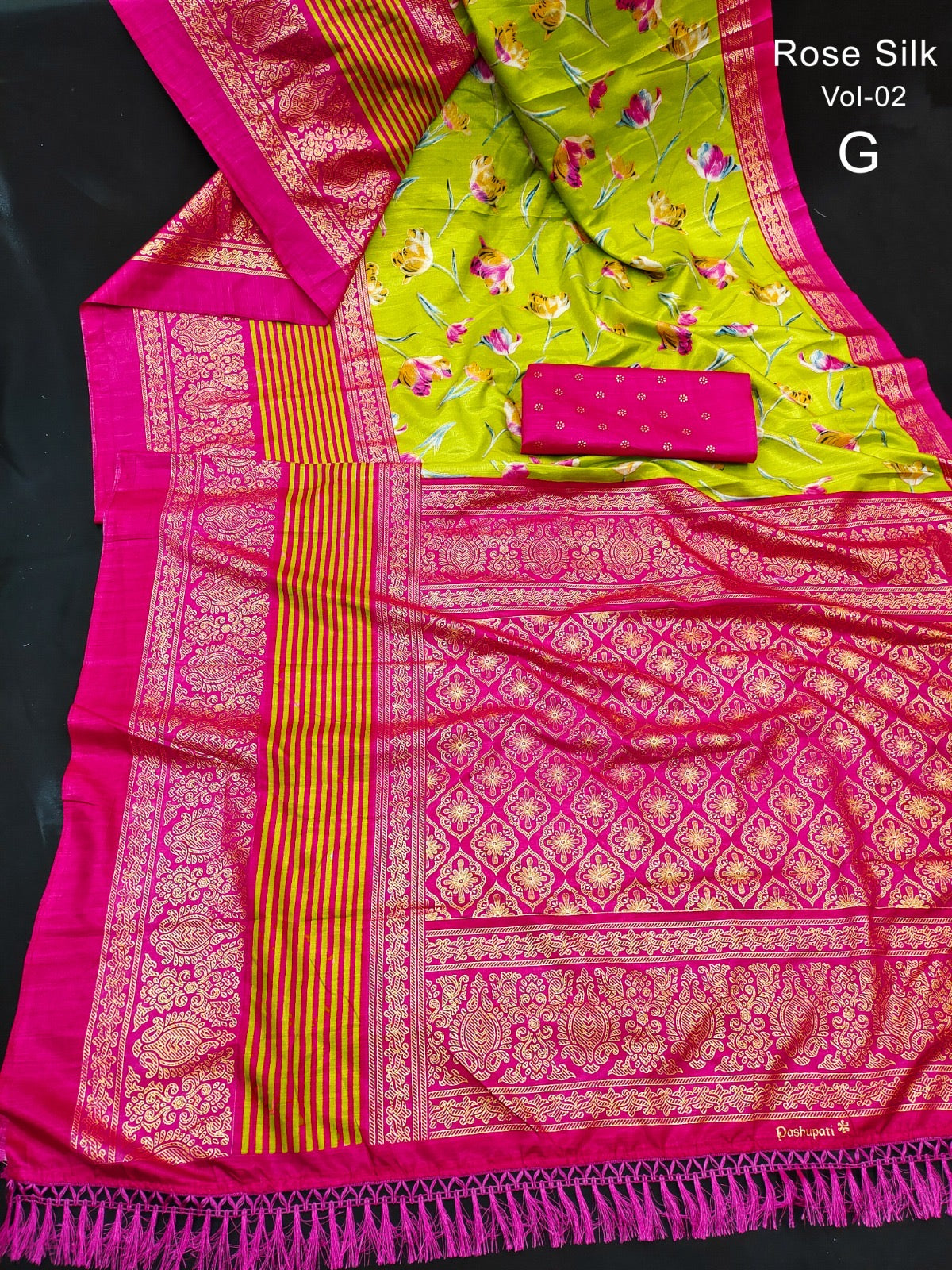 Dola Silk Kalamkari Patola Digital Print Saree