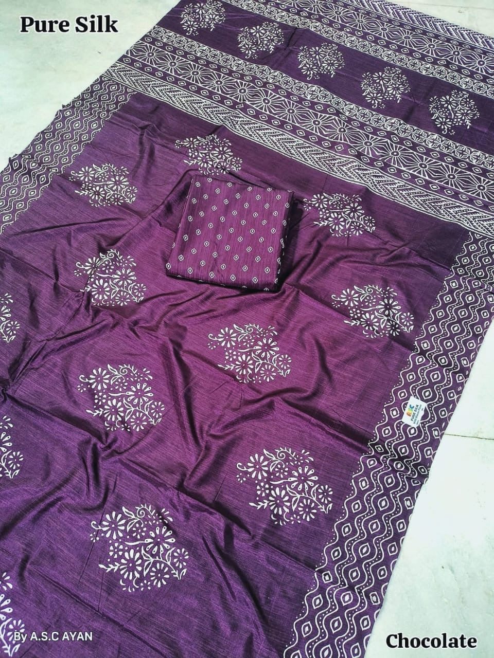 Alpana Print Pure Silk Saree – Exceptional Quality
