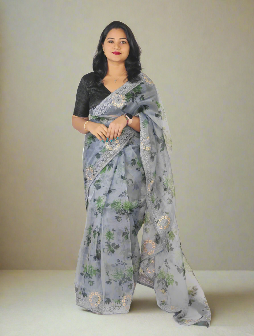 Luxury Pure Organza Silk Saree