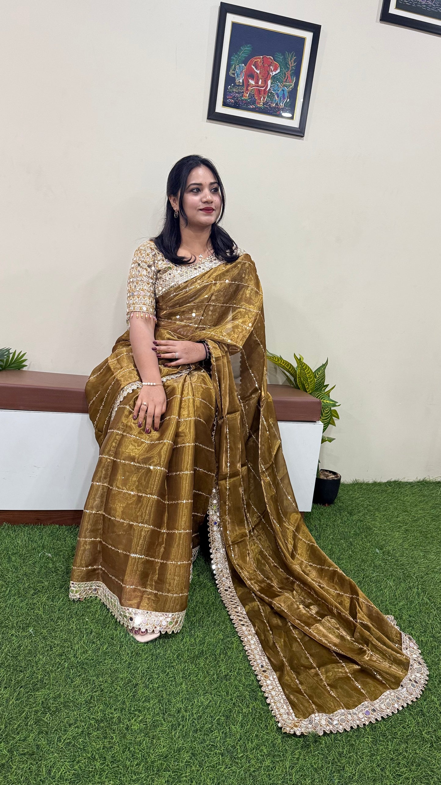 Soft Satin Organza Saree