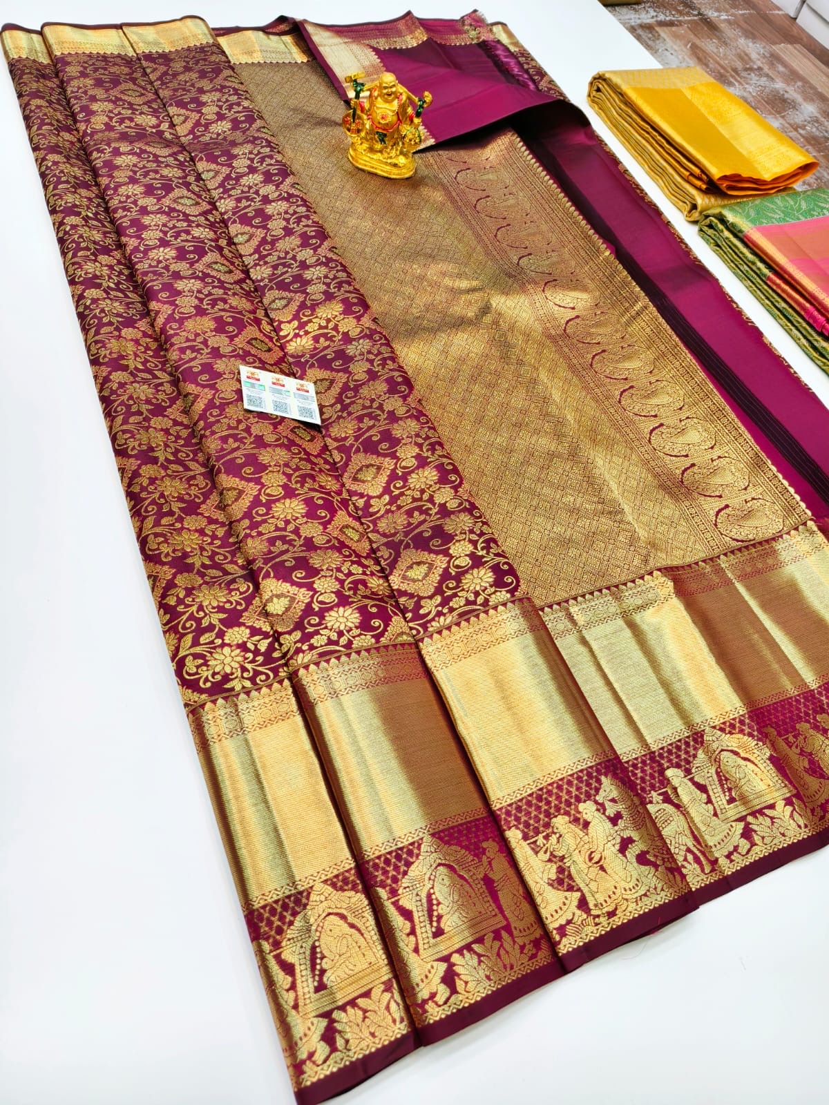 Exquisite Kanchipuram Wedding Silk Saree - 100% Pure Elegance