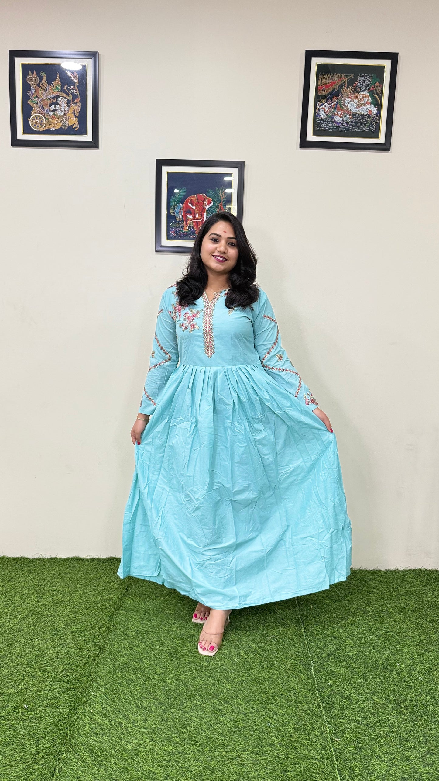 Long Embroidery Designer Wedding Party Wear Elegant Gowns