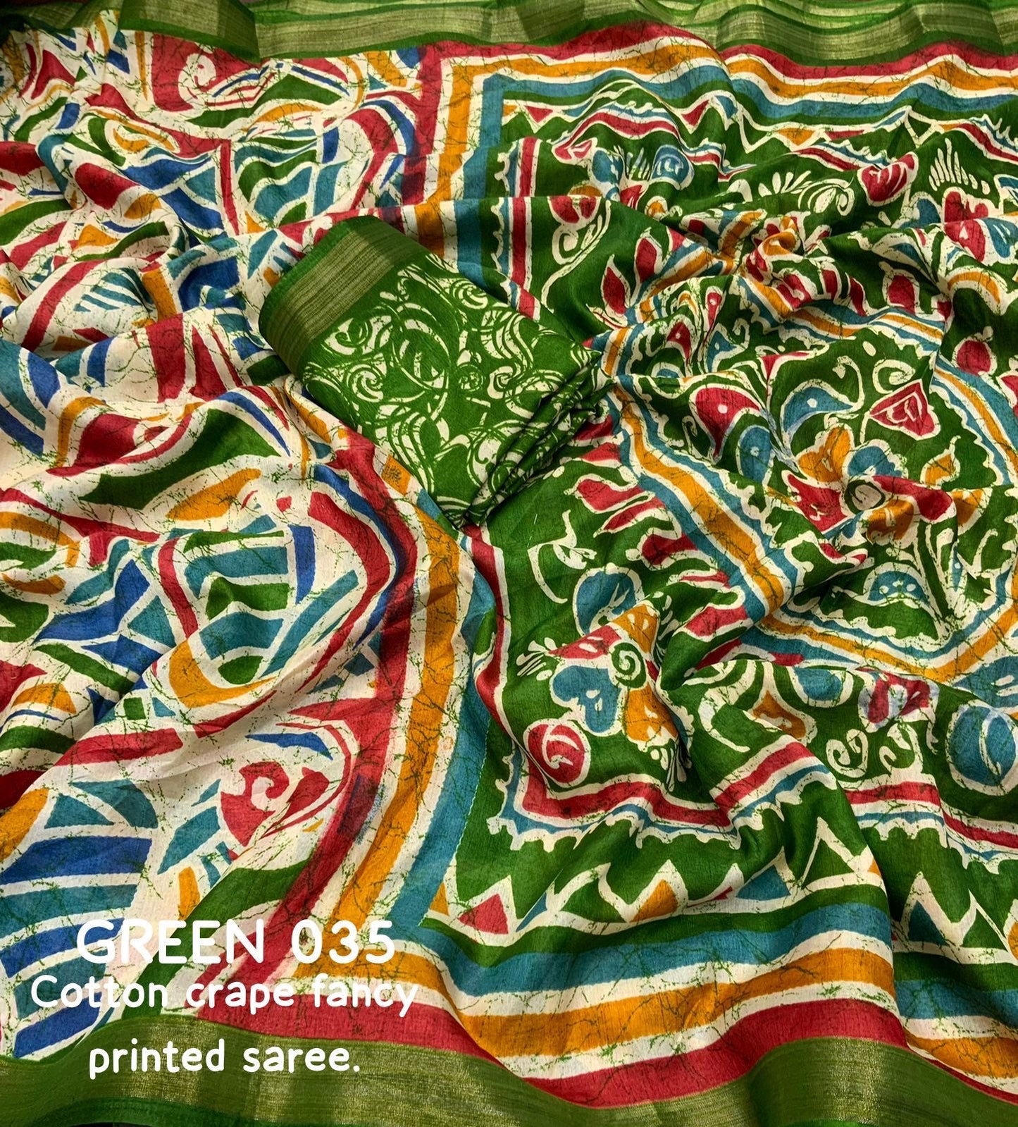 Cotton Crape Sarees