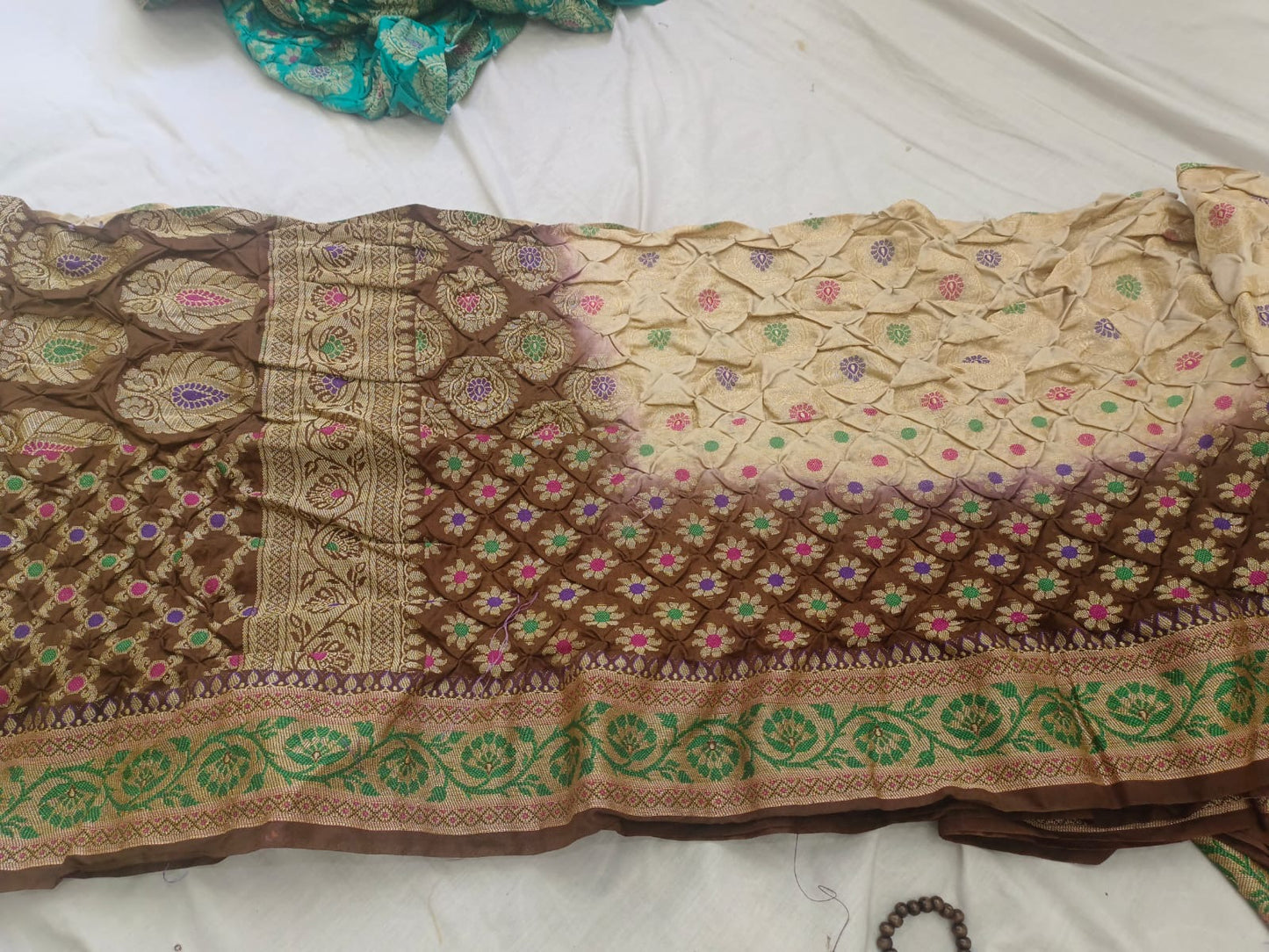 Banarasi Dupiyan Bandhani Saree