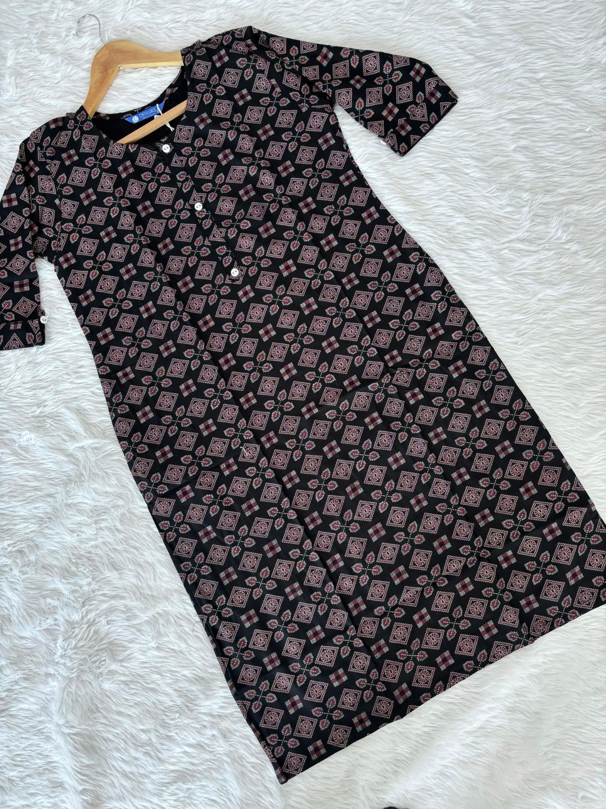 Rayon Summer Kurtis navy blue