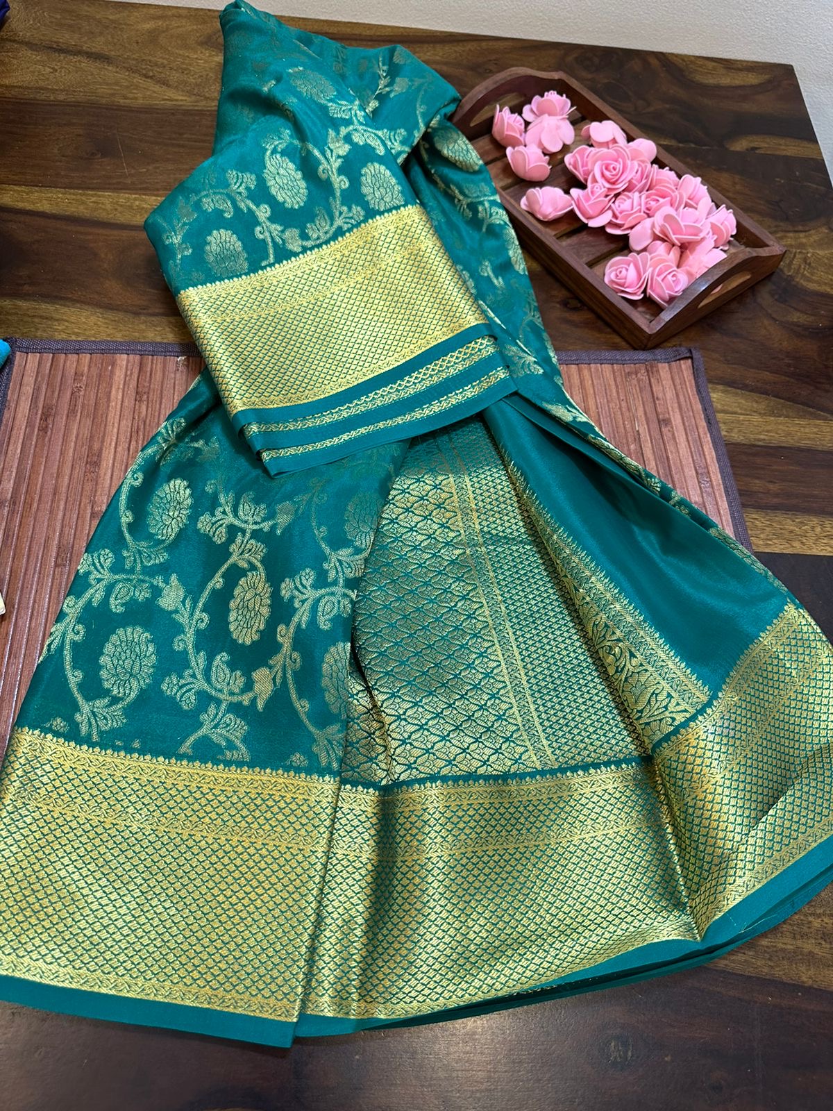 Flat 25 off - Luxurious Pure Brocade Mysore Silk Sarees - Clearance Sale