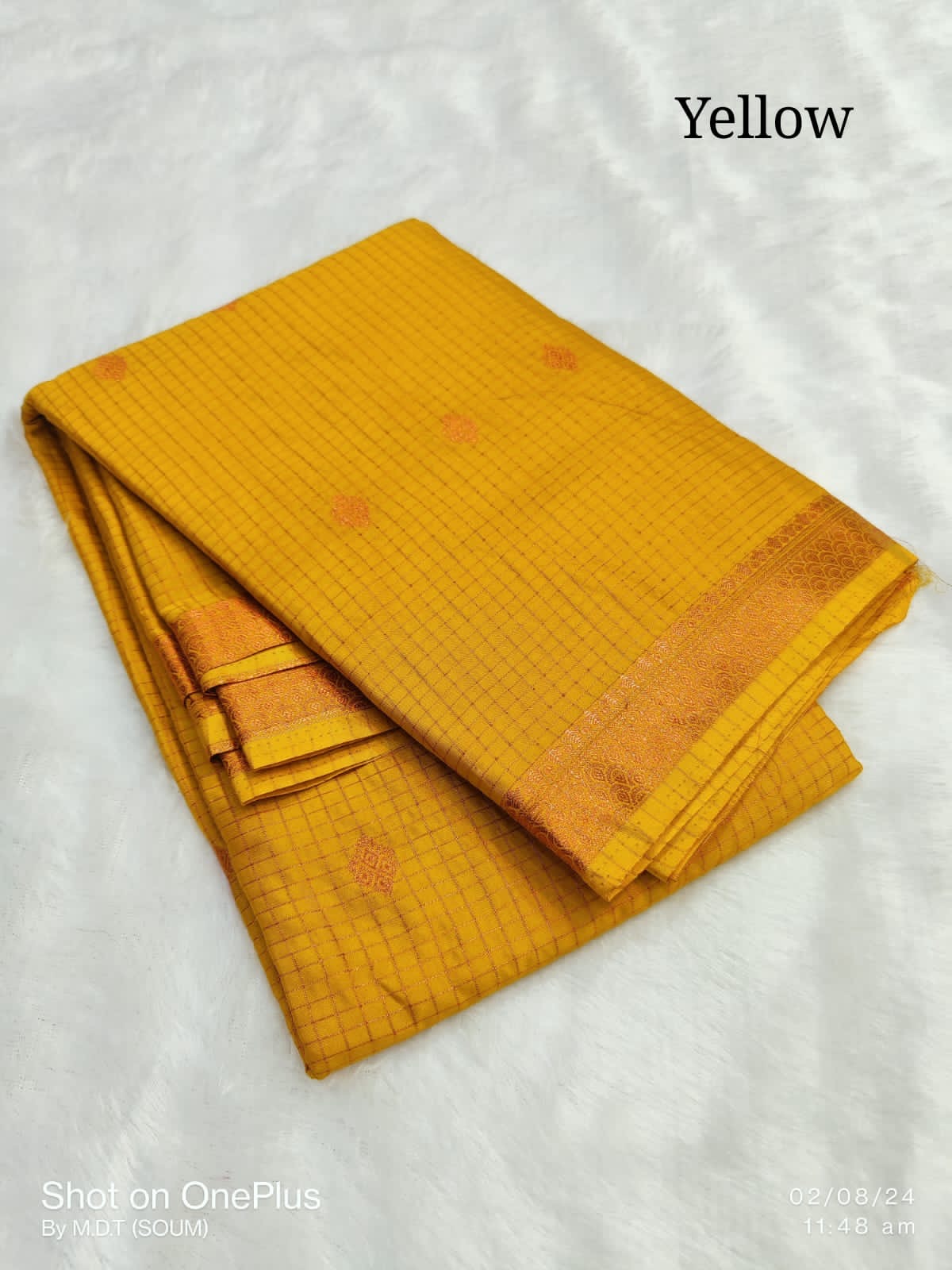 Elegant Mangalagiri Semi Pattu Saree with Blouse Piece