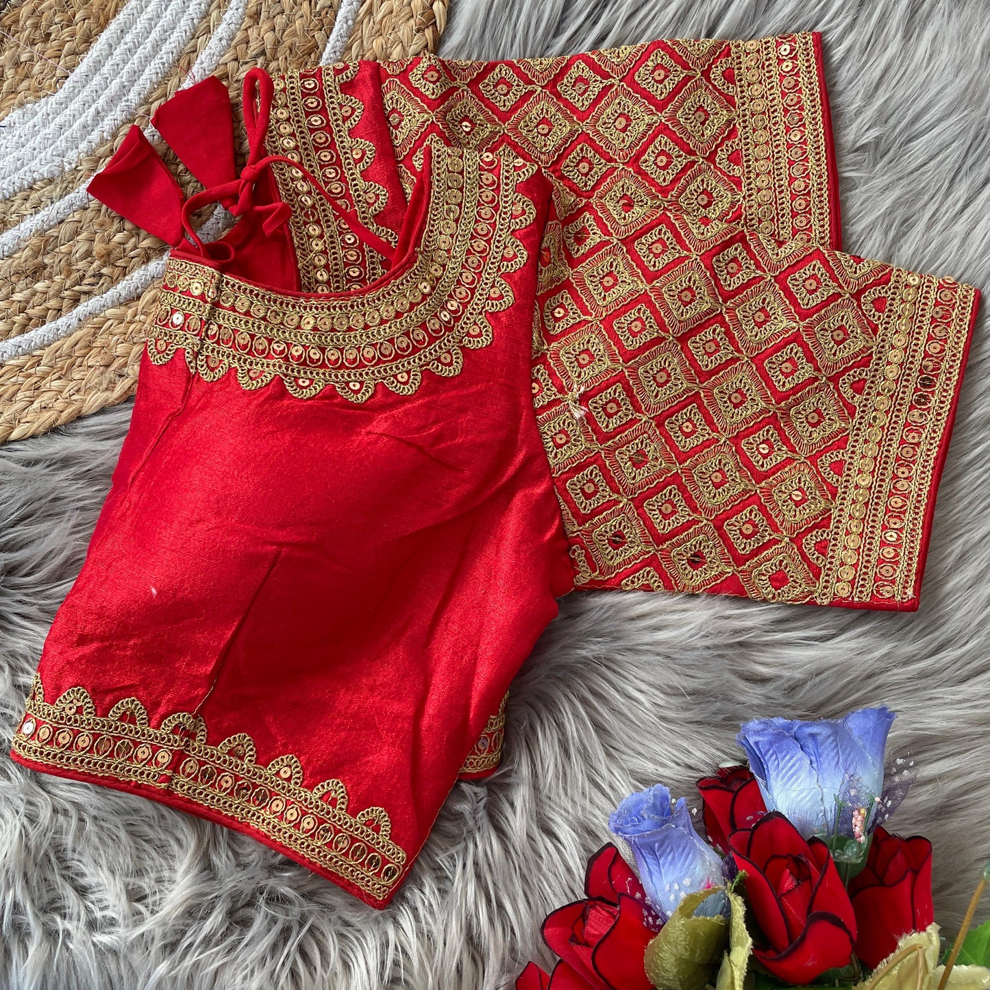 New Style Heavy Sequins Work Blouse