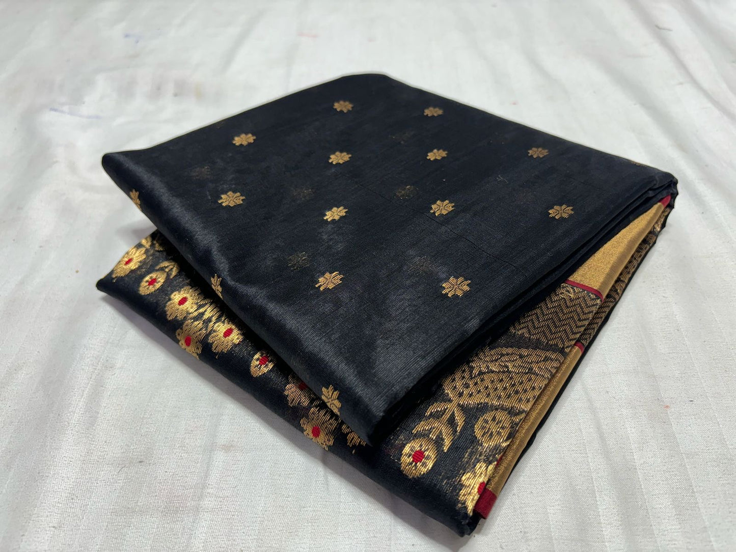 Pattu Silk All Over Butte Minakari Handborder Saree