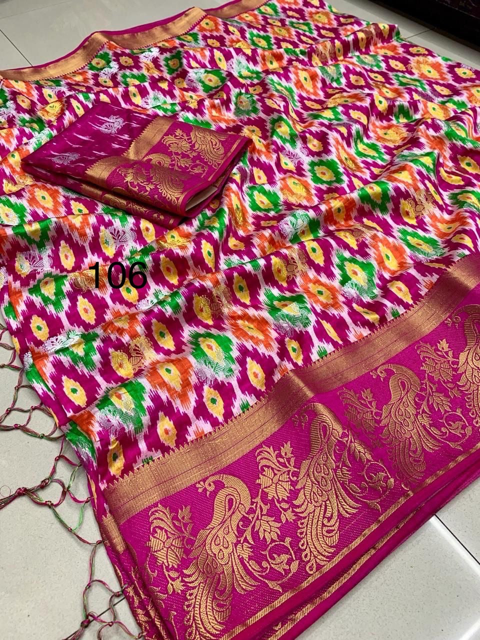 Raw Silk Jacquard Sarees