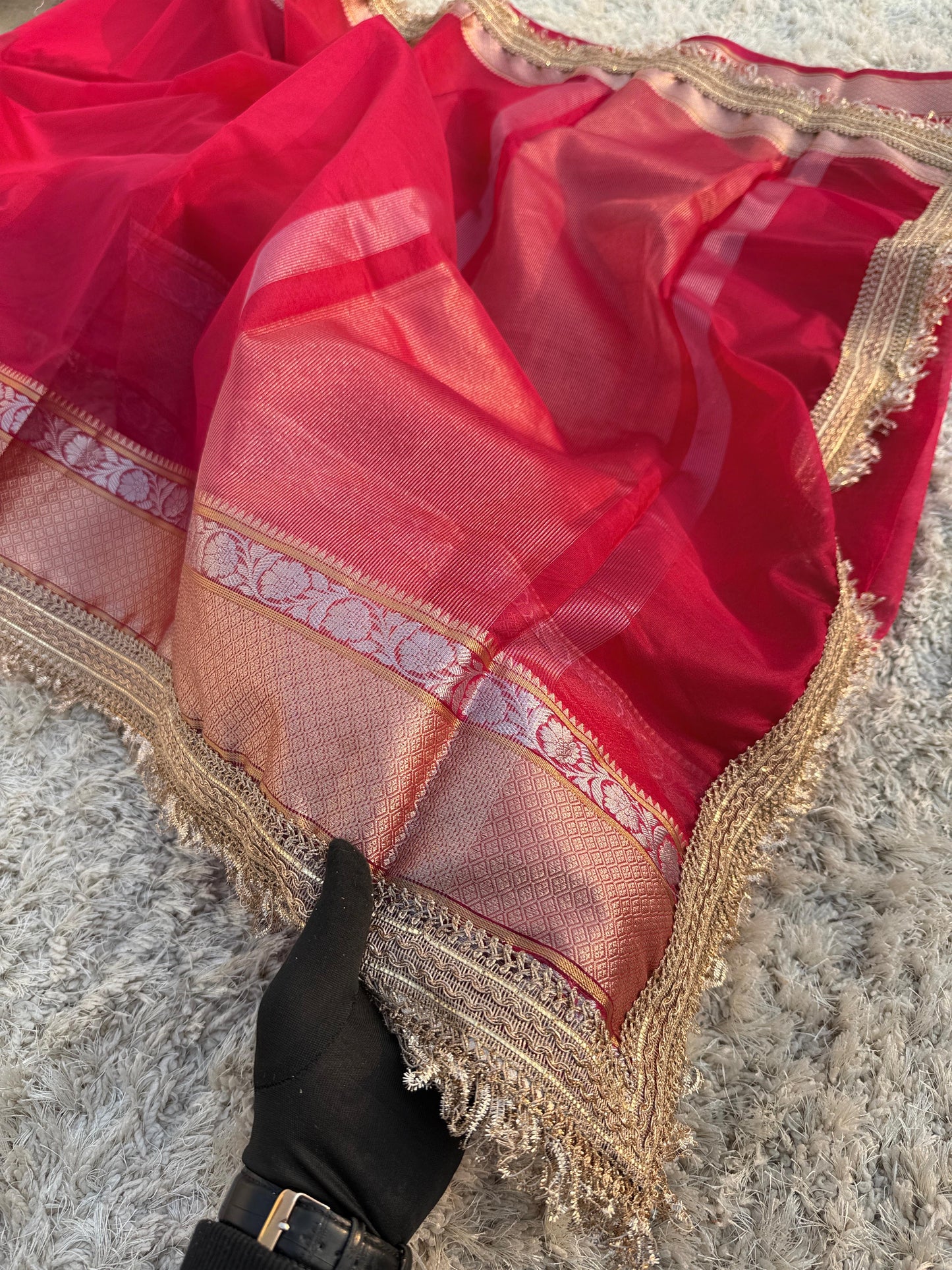 Trending Collection: Banarasi Kora Organza Soft Silk Saree - No COD for this Product