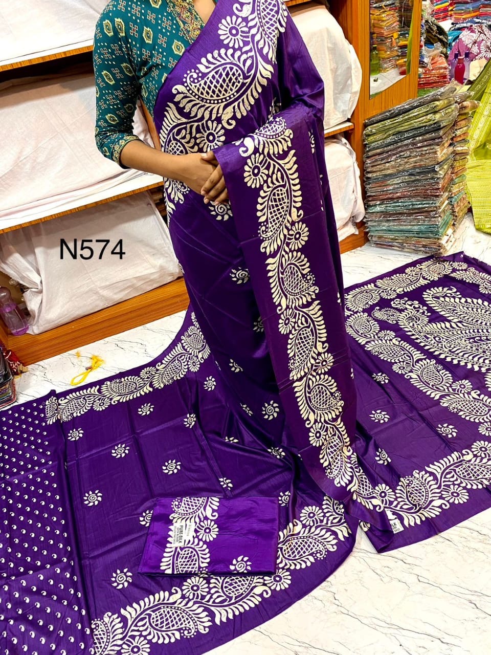 Alpana Print Pure Silk Saree – Exceptional Quality