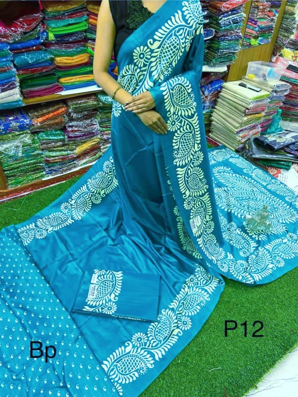 Alpana Print Pure Silk Saree – Exceptional Quality