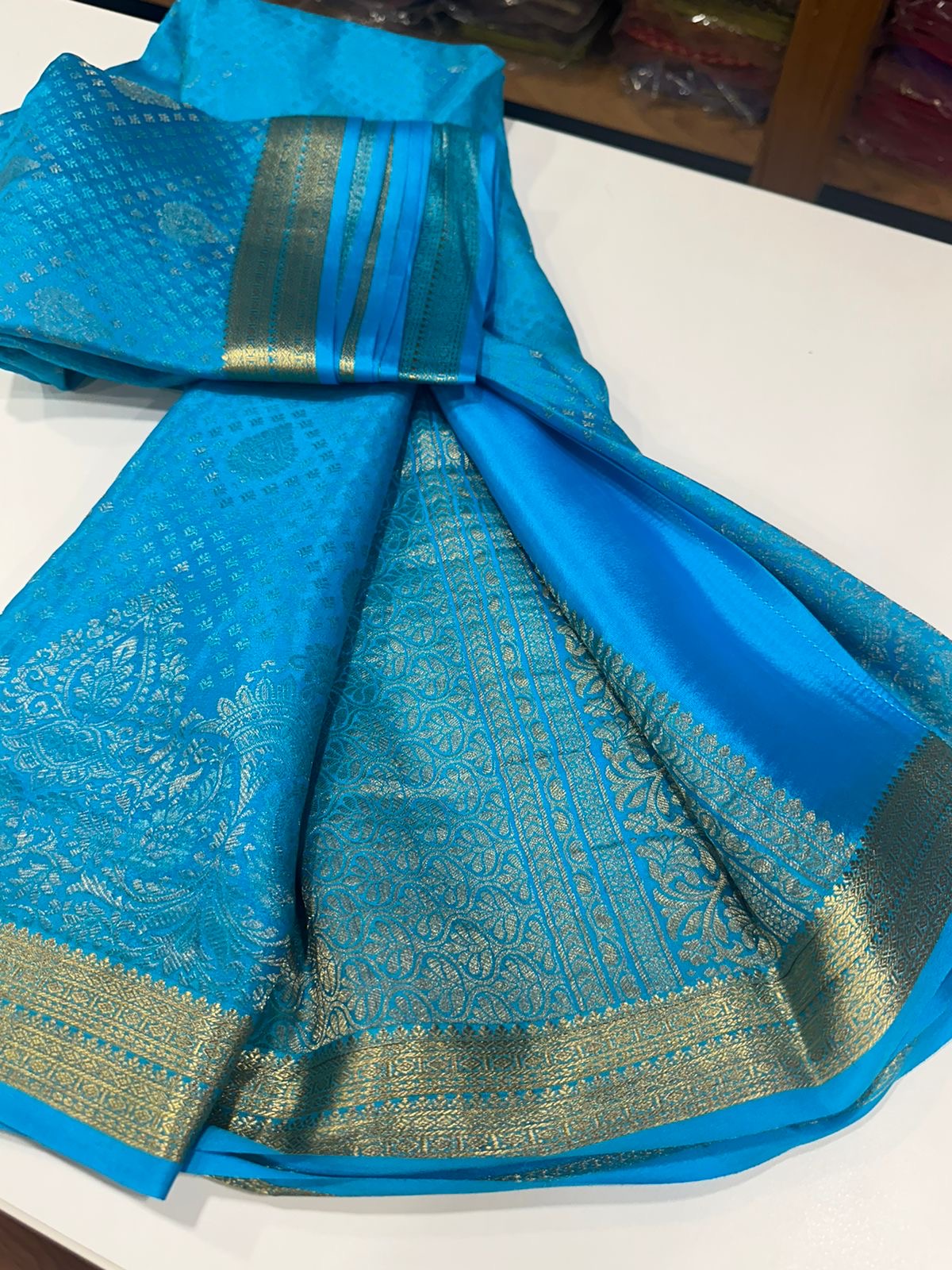 Flat 25 off - Luxurious Pure Brocade Mysore Silk Sarees - Clearance Sale